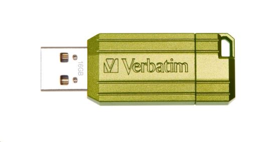 Obrázek VERBATIM Flash Disk 16GB Store 'n' Go PinStripe, eukalyptově zelená