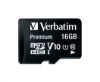 Obrázek VERBATIM MicroSDHC karta 16 GB Premium, U1 + SD adaptér