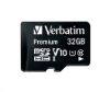 Obrázek VERBATIM MicroSDHC karta 32 GB Premium, U1 + SD adaptér