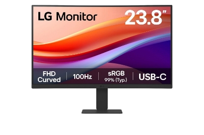 Obrázek LG MT VA LCD LED 23,8" 24U421A - VA panel, 1920x1080, zakřivený, 100hz, USB-C, HDMI
