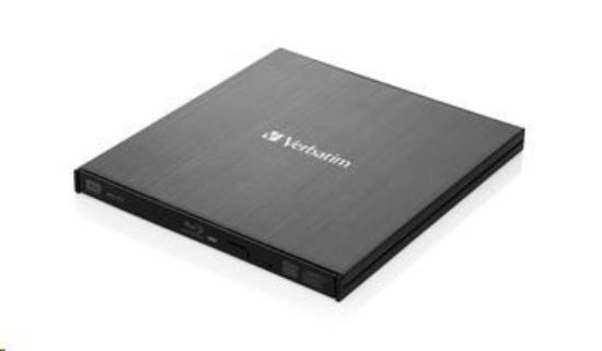 Obrázek VERBATIM externí mechanika Slimline Blu- ray Rewriter USB 3.0 Zdarma BR Disc 25GB (CD DVD BD Mdisc) +NERO