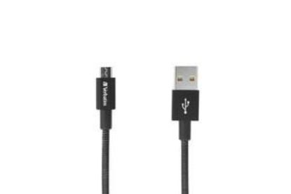 Obrázek VERBATIM 48866 kabel Micro B USB Cable Sync & Charge 30cm (Black))_O2 polep