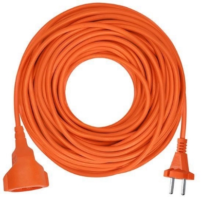Obrázek Solight 1z pohyblivý přívod - spojka, 20m, 2 x 1,5mm2, oranžová