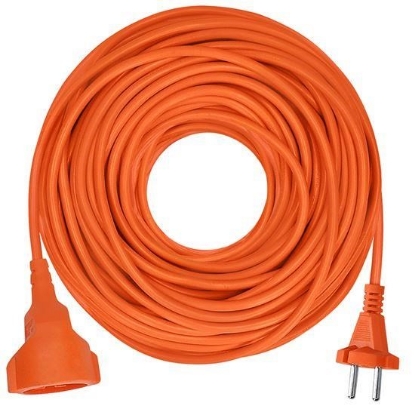 Obrázek Solight 1z pohyblivý přívod - spojka, 30m, 2 x 1,5mm2, oranžová