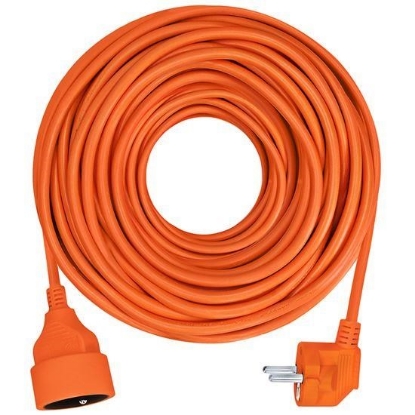 Obrázek Solight 1z prodlužovací přívod - spojka, 15m, 3 x 1,5mm2, oranžová