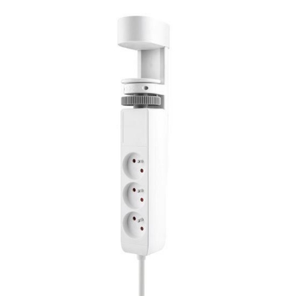 Obrázek Solight 3z + USB A+C přenosné stolní zásuvky, 2m, bílá, USB rychlonabíječka 20W PD