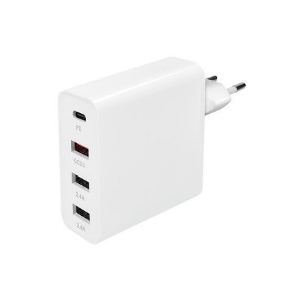 Obrázek Solight adaptér 3+1, 48W, QC3.0+PD, 3x USB-A, 1x USB-C