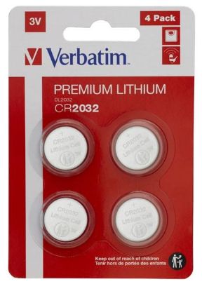 Obrázek VERBATIM Lithium baterie CR2032 3V 4ks v balení