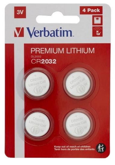 Obrázek VERBATIM Lithium baterie CR2032 3V 4ks v balení