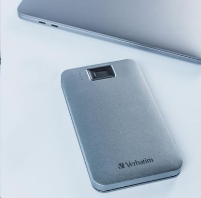 Obrázek VERBATIM externí HDD 1TB, Executive Fingerprint Secure, USB 3.2 Gen 1 / USB- C, šedá