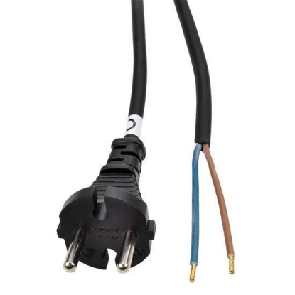 Obrázek Solight flexo šňůra, 2x 1,5mm2, gumová, černá, 5m