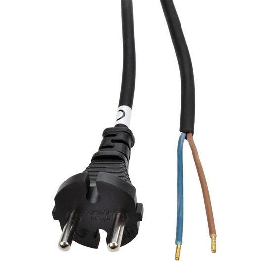 Obrázek Solight flexo šňůra, 2x 1,5mm2, gumová, černá, 5m