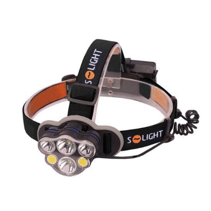 Obrázek Solight LED čelová nabíjecí svítilna, 550lm, Li-Ion, USB
