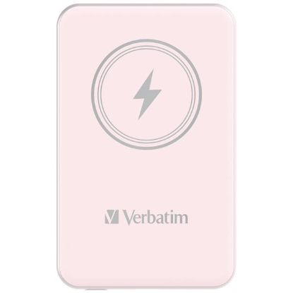 Obrázek VERBATIM Powerbanka Charge 'n' Go, Magnetická, 5000 mAh, USB-C, Růžová
