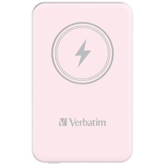Obrázek VERBATIM Powerbanka Charge 'n' Go, Magnetická, 5000 mAh, USB-C, Růžová