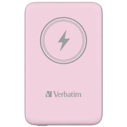 Obrázek VERBATIM Powerbanka Charge 'n' Go, Magnetická, 10000 mAh, USB-C, Růžová