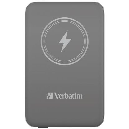 Obrázek VERBATIM Powerbanka Charge 'n' Go, Magnetická, 10000 mAh, USB-C, Šedá