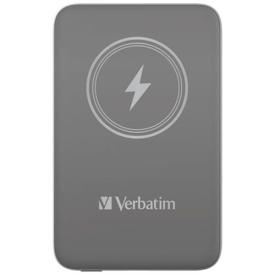 Obrázek VERBATIM Powerbanka Charge 'n' Go, Magnetická, 10000 mAh, USB-C, Šedá