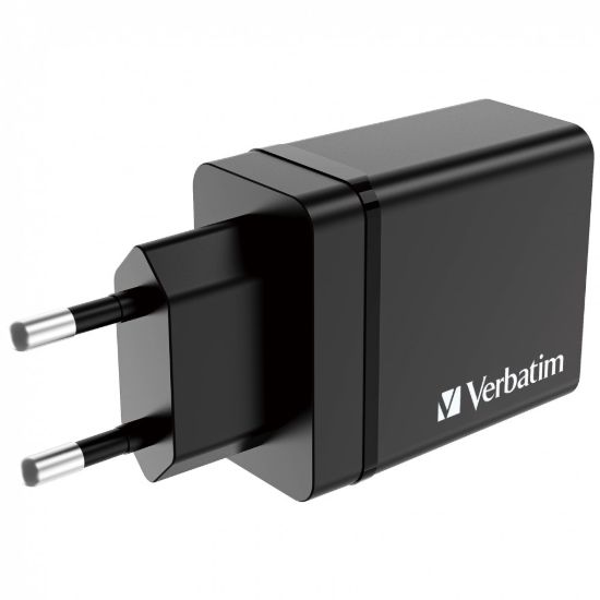 Obrázek VERBATIM Univerzální adaptér nabíječka CHR-30EU2, 30W, 1x USB-C, 3x USB černá