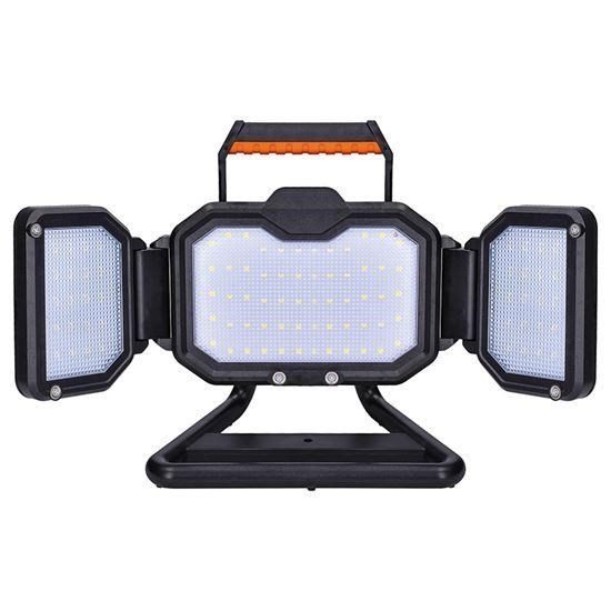 Obrázek Solight LED reflektor 30W, přenosný, nabíjecí, 3000lm, oranžovo-černý