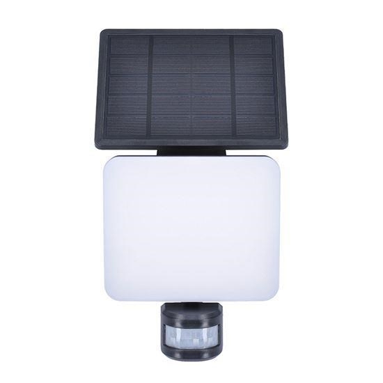 Obrázek Solight LED solární osvětlení se senzorem, 11W, 1200lm, 3 CCT, Li-Ion, černá