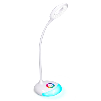 Obrázek Solight LED stolní lampička nabíjecí, 5W, RGB podsvícení, stmívatelná, USB napájení