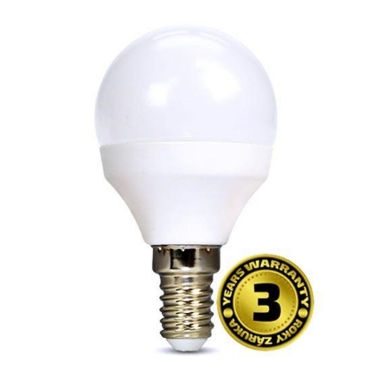 Obrázek Solight LED žárovka, miniglobe, 6W, E14, 4000K, 510lm, bílé provedení