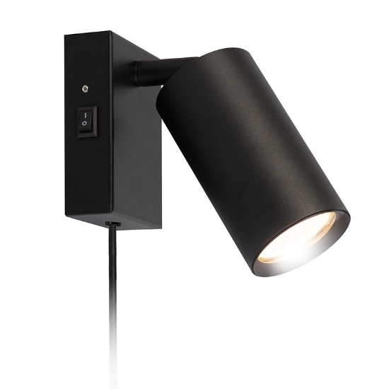 Obrázek Solight nástěnná lampička CELE, 1x GU10, černá