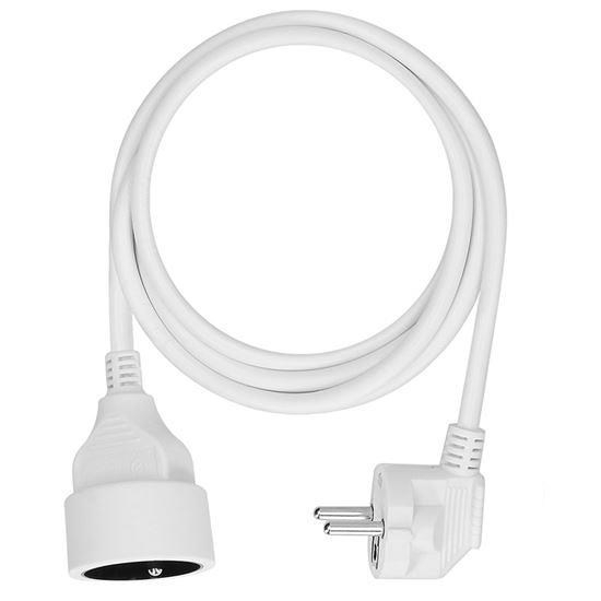 Obrázek Solight prodlužovací přívod - spojka, 1 zásuvka, 1,5m, 3 x 1mm2, bílá