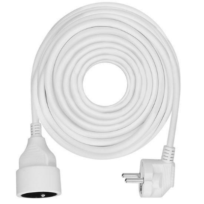 Obrázek Solight prodlužovací přívod - spojka, 1 zásuvka, 10m, 3 x 1,5mm2, bílá
