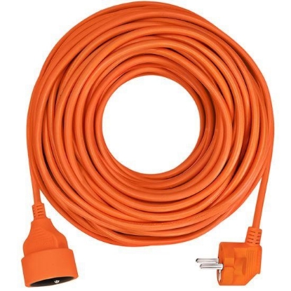 Obrázek Solight prodlužovací přívod - spojka, 1 zásuvka, 30 m, 3 x 1,5mm2, oranžová
