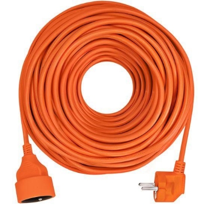 Obrázek Solight prodlužovací přívod - spojka, 1 zásuvka, 40 m, 3 x 1,5mm2, oranžová