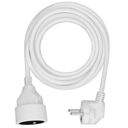 Obrázek Solight prodlužovací přívod - spojka, 1 zásuvka, 5m, 3 x 1mm2, bílá
