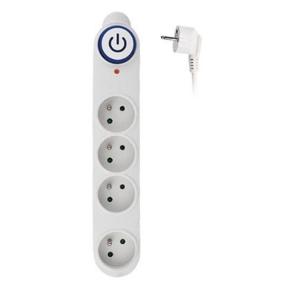 Obrázek Solight přepěťová ochrana, 150J, 4 zásuvky, 1,5m, bílá