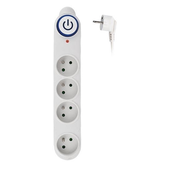 Obrázek Solight přepěťová ochrana, 150J, 4 zásuvky, 1,5m, bílá