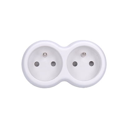 Obrázek Solight rozbočka, 2x 10A, bílá-šedá