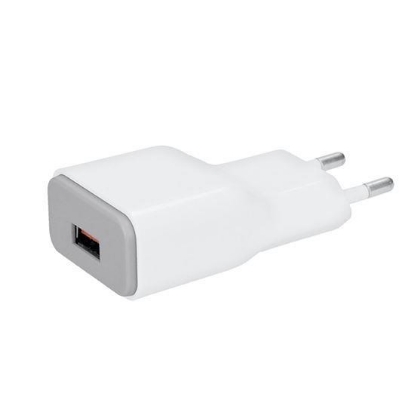 Obrázek Solight USB nabíjecí adaptér, fast charge: 1x USB Qualcomm, 5V2A/9V1.5A/12V1A, AC 230V, bílošedý