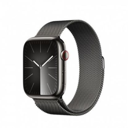 Obrázek APPLE Watch Series 9 GPS + Cellular 41mm Graphite Stainless Steel Case with Graphite Milanese Loop