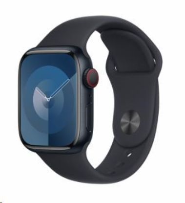 Obrázek APPLE Watch Series 9 GPS + Cellular 41mm Midnight Aluminium Case with Midnight Sport Band - S/M