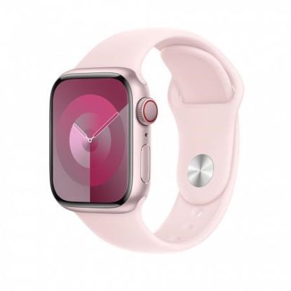 Obrázek APPLE Watch Series 9 GPS + Cellular 45mm Pink Aluminium Case with Light Pink Sport Band - S/M