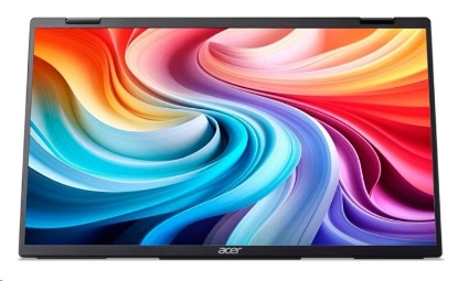 Obrázek ACER LCD PD163Qbmiuux DUAL SCREEN 40cm (15.6") IPS LED, FHD 1920x1080@60Hz, 250cd/m2, 170/170, 2x2W repro, Black