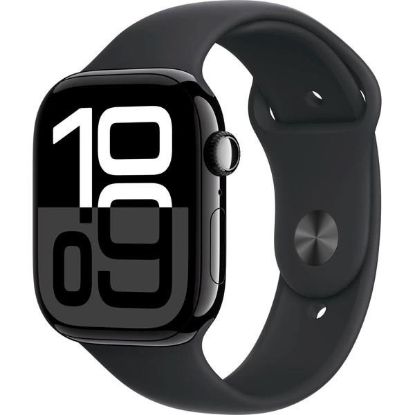 Obrázek Apple Watch Series 10 GPS + Cellular 42mm Jet Black Aluminium Case with Black Sport Band - S/M
