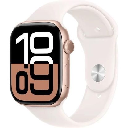 Obrázek Apple Watch Series 10 GPS + Cellular 46mm Rose Gold Aluminium Case with Light Blush Sport Band - S/M
