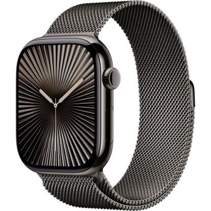 Obrázek Apple Watch Series 10 GPS + Cellular 42mm Slate Titanium Case with Slate Milanese Loop