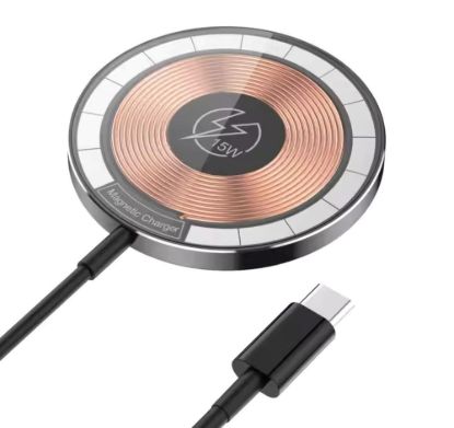 Obrázek 1stCOOL bezdrátová přenosná QI nabíječka 15W, MagSafe, USB- C, černá