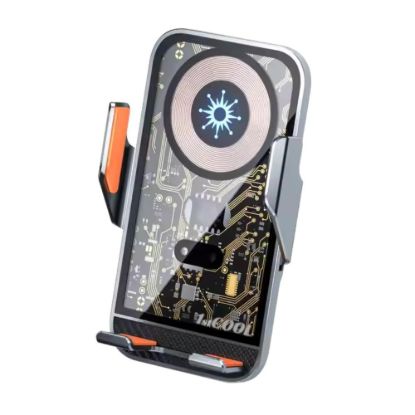 Obrázek 1stCOOL bezdrátová QI nabíječka 15W, do auta, MagSafe, USB- C, černá