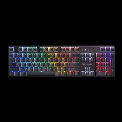 Obrázek A4tech Bloody Podsvícená mechanická herní klávesnice S510R, Blue Switch, Pudding, USB, CZ, černá