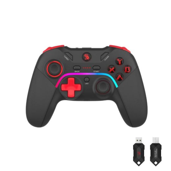 Obrázek A4tech Bloody GPW70, gamepad, RGB, Dual mode 2,4G+USB, černá