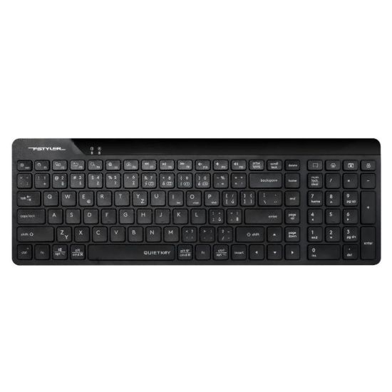 Obrázek A4tech FStyler FBK23 AS, bezdrátová Dual mode Bluetooth+2,4G klávesnice, CZ, černá