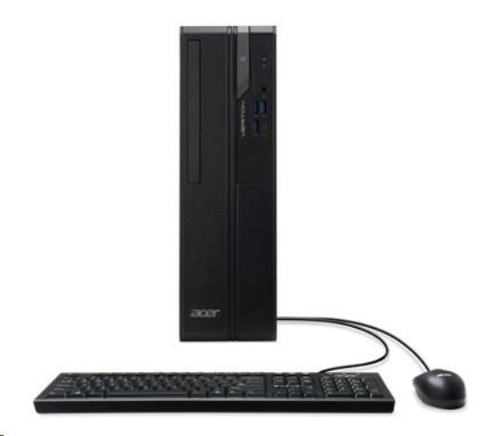 Obrázek ACER PC Veriton VX2720G, i3-14100,8GB DDR4,256GB M.2 SSD,Wifi,DVD±RW,USB KB+mouse,W11P,180W,Black